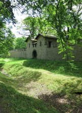 The rear gate of the reconstructed fort at Saalburg.