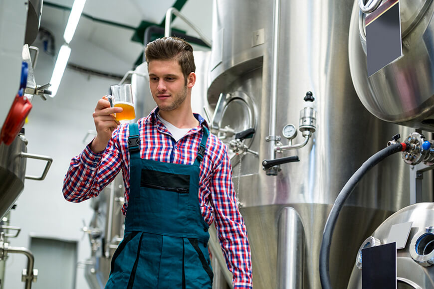 brewer testing his beer