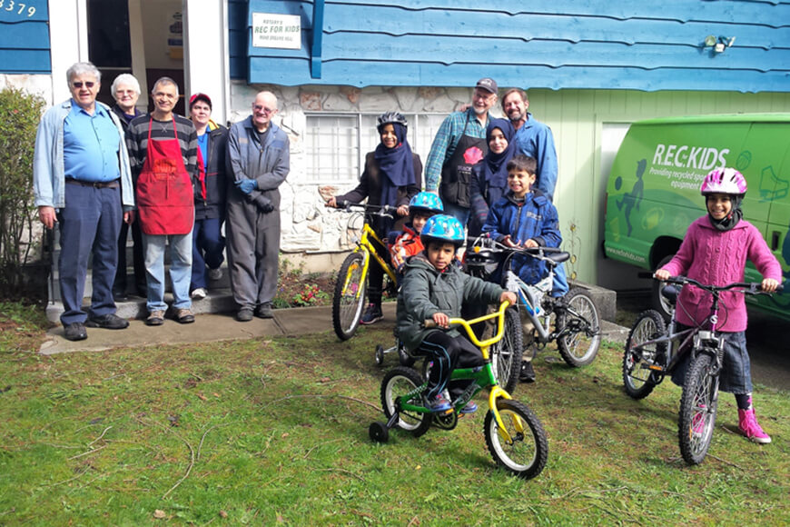 REC for Kids donates bikes to children