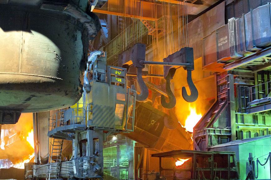 Foundry producing cast steel products